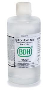 Hydrochloric acid 32 - 35%, ARISTAR® ULTRA, Ultrapure for trace metal analysis, VWR Chemicals BDH®