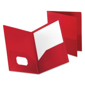 Poly twin-pocket folder
