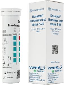 Hardness test strips 5 - 25 °d