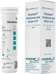Hardness test strips 4 - 21 °d
