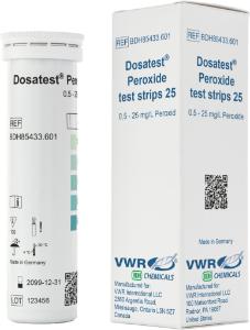 Peroxide test strips 0 - 25&nbsp;mg/L