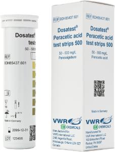 Peracetic acid test strips 0 - 500&nbsp;mg/L