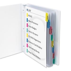 Sheet protector with index tabs and inserts