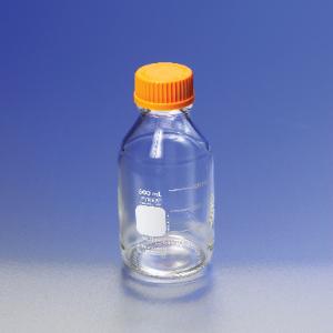 PYREX® Media/Storage Bottles, Narrow Mouth, Round, with Screw Cap, Corning