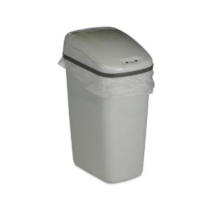 Touch Free 8.7 Gallon automatic waste can: gray