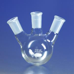 PYREX® Distilling Flasks, Angle Type, 3 Necks, [ST] Joints, Corning