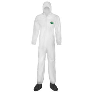 MicroMax® NS Disposable Protective Coveralls with Elastic Wrists and Attached Hood and Boots, Zipper Closure