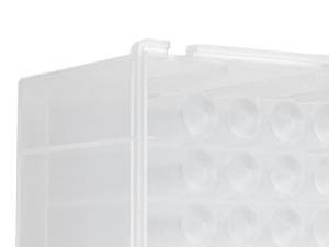 96 square deep well microplate, kingfisher style | bottom detail