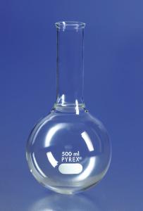 PYREX® Round-Bottom Boiling Flasks, Long Neck, Corning