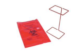 Biohazard bag holder wire 203×305 mm red