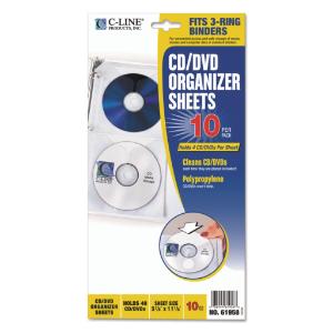 C-Line® Looseleaf CD/DVD Organizer Sheet
