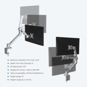 Ace15 Channel mount monitor arm, up to 15" height range