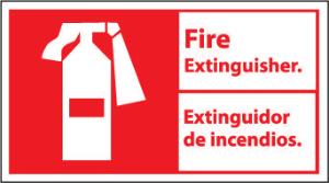 Fire Extinguisher Signs, Vertical, National Marker