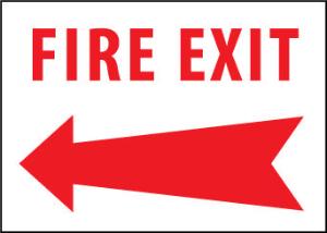 Fire Exit Signs, National Marker