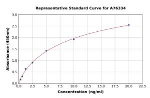 Representative standard curve for Human Claudin 3 ELISA kit (A76334)