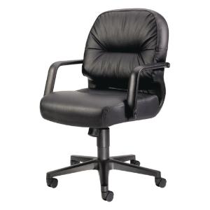 HON® 2090 Pillow-Soft® Series Managerial Mid-Back Swivel/Tilt Leather Chair