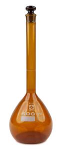 Flask volumetric amber class A 500 ml
