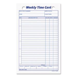 TOPS® Weekly Employee Time Card, Essendant