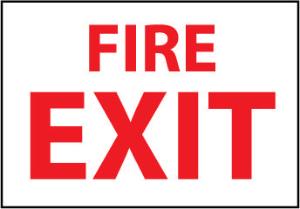 Fire Exit Signs, National Marker