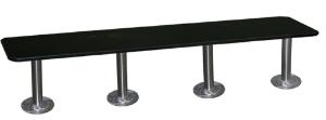 Phenolic Bench Kits with Stainless Steel Pedestals, 12" Width, Wisconsin Bench