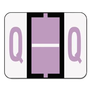 Labels, letter Q, lavender