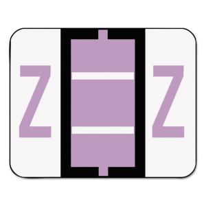 Labels, letter Z, lavender
