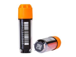 1.9 ml Tri-coded tube, 48-format, external thread, capped, 2D code, barcode and HRN detail