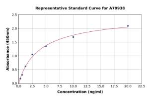 Representative standard curve for Human Citrate Synthetase ELISA kit (A79938)