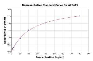 Representative standard curve for Human Cyclophilin A ELISA kit (A76415)