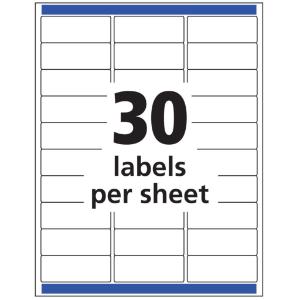 Inkjet mailing labels, clear, 750/pack