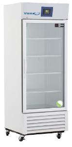 Laboratory refrigerator with glass door, 26 CF, exterior