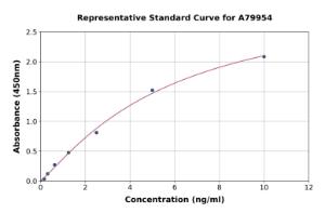 Representative standard curve for Rat Cubilin ELISA kit (A79954)