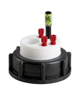 Safety waste cap, 3 capillary connectors with ground connection