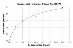 Representative standard curve for Rat ERK1 ELISA kit (A79974)