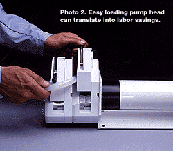 Figure 2 - Easy loading pump head can translate into labor savings